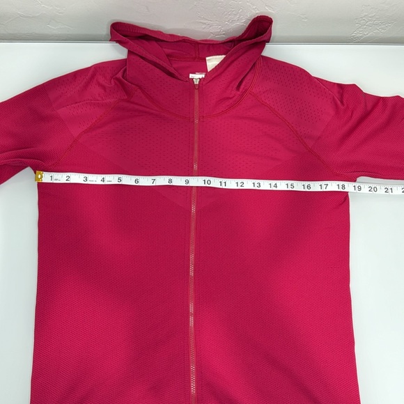 Nike fuchsia dri-fit light weight athletic zip up hooded jacket L - Picture 9 of 10
